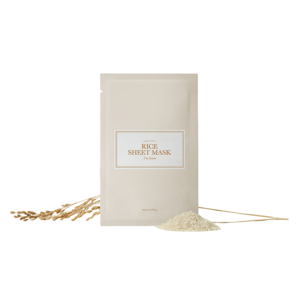 [I’m From ] Rice Sheet Mask (10 Pack) – GOAMI Rice Extract, Milky Hydrating Essence, Vegan Low-Irritation Formula, Brightening & Moisturizing Sheet Mask _ Made in KOREA